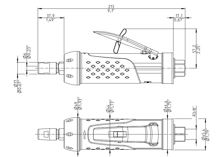 Atlas阿特拉斯LSF28 S180-1R气动刻磨机结构图 Atlas阿特拉斯LSF28 S180-1R气动刻磨机结构图